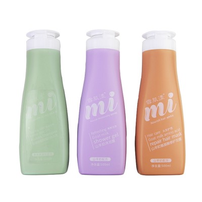 Rectangle squeeze 500ml clear unique pink shower shampoo bottle,OEM / ODM hotel soap shampoo lotion